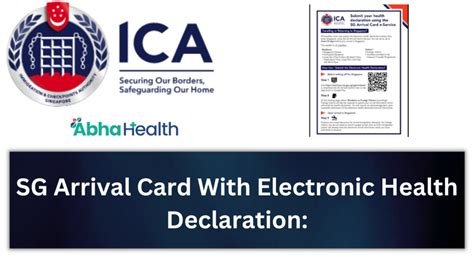 SG Arrival Card (SGAC) with Electronic Health Declaration.